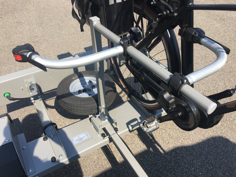 Fietsaanhangwagen voor 2 E-bikes opklapbaar