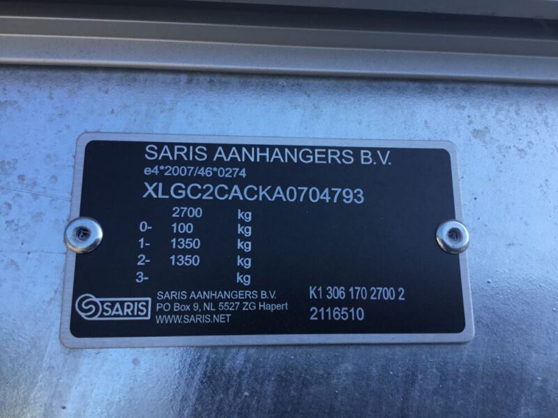 Saris K1 306 170 2700 E zilver incl. oprijbalken